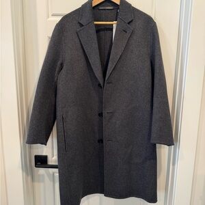 Theory Men's Charcoal Trench Coat